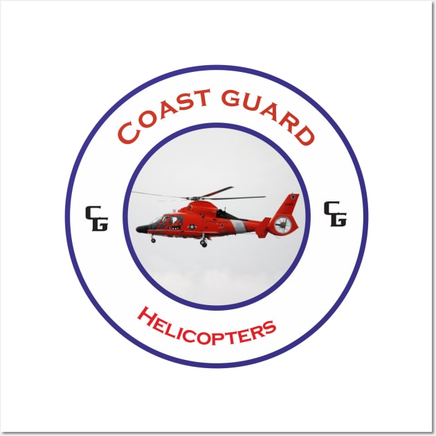 US Coastguard search and rescue Helicopter, Wall Art by AJ techDesigns